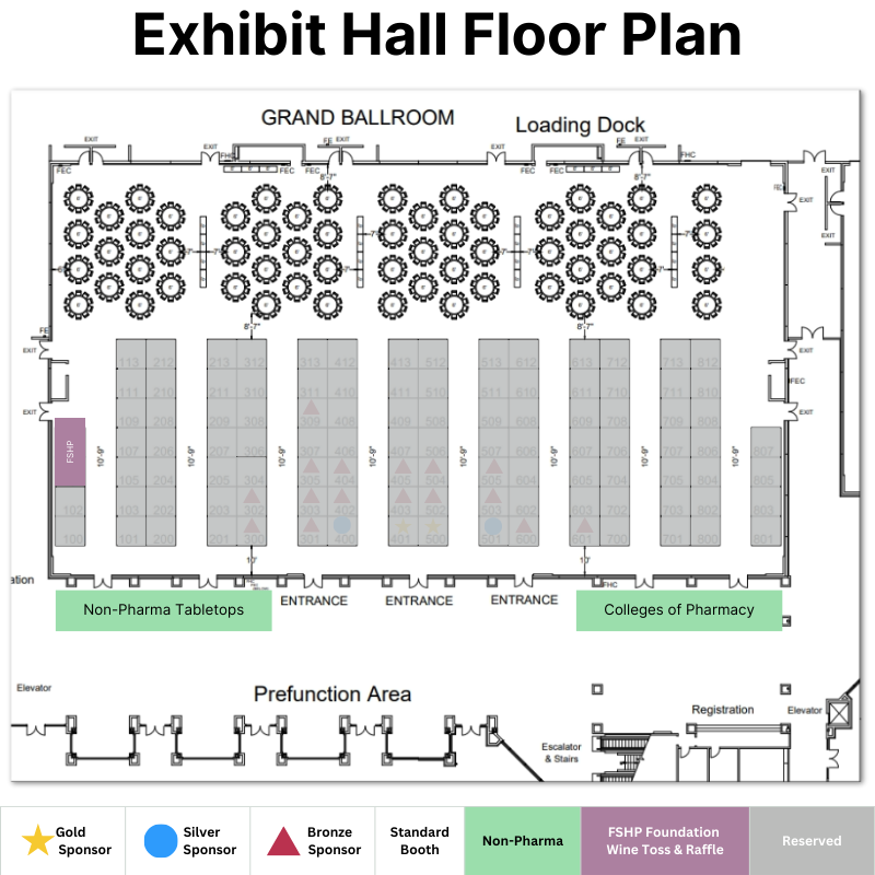 Exhibit Hall Floor Plan - FSHP 2024 Annual Meeting